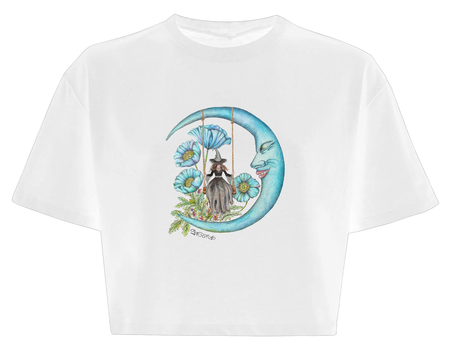 Blue Moon 100% Cotton Cropped top