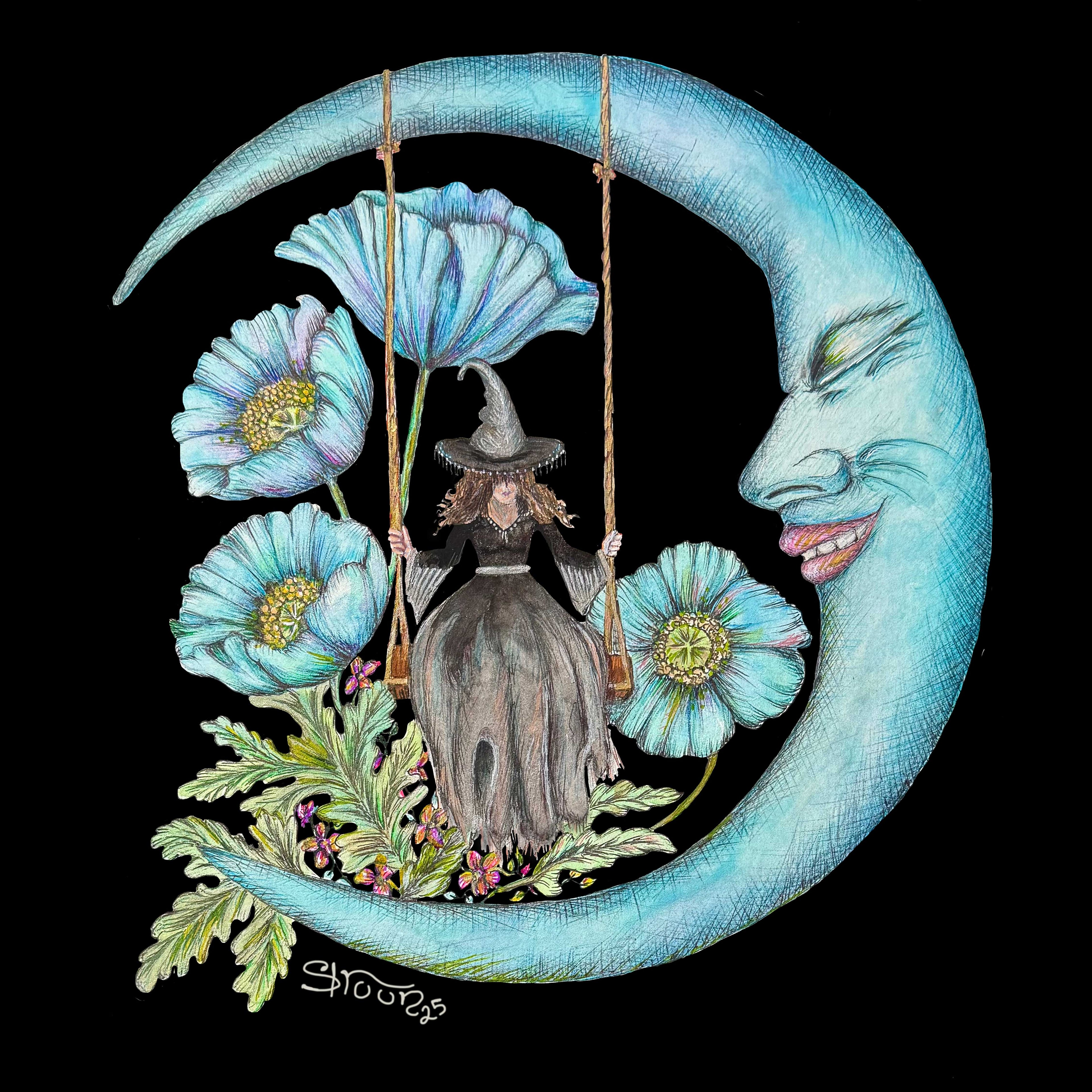 Blue Moon, Limited Edition  Signed  archival print,