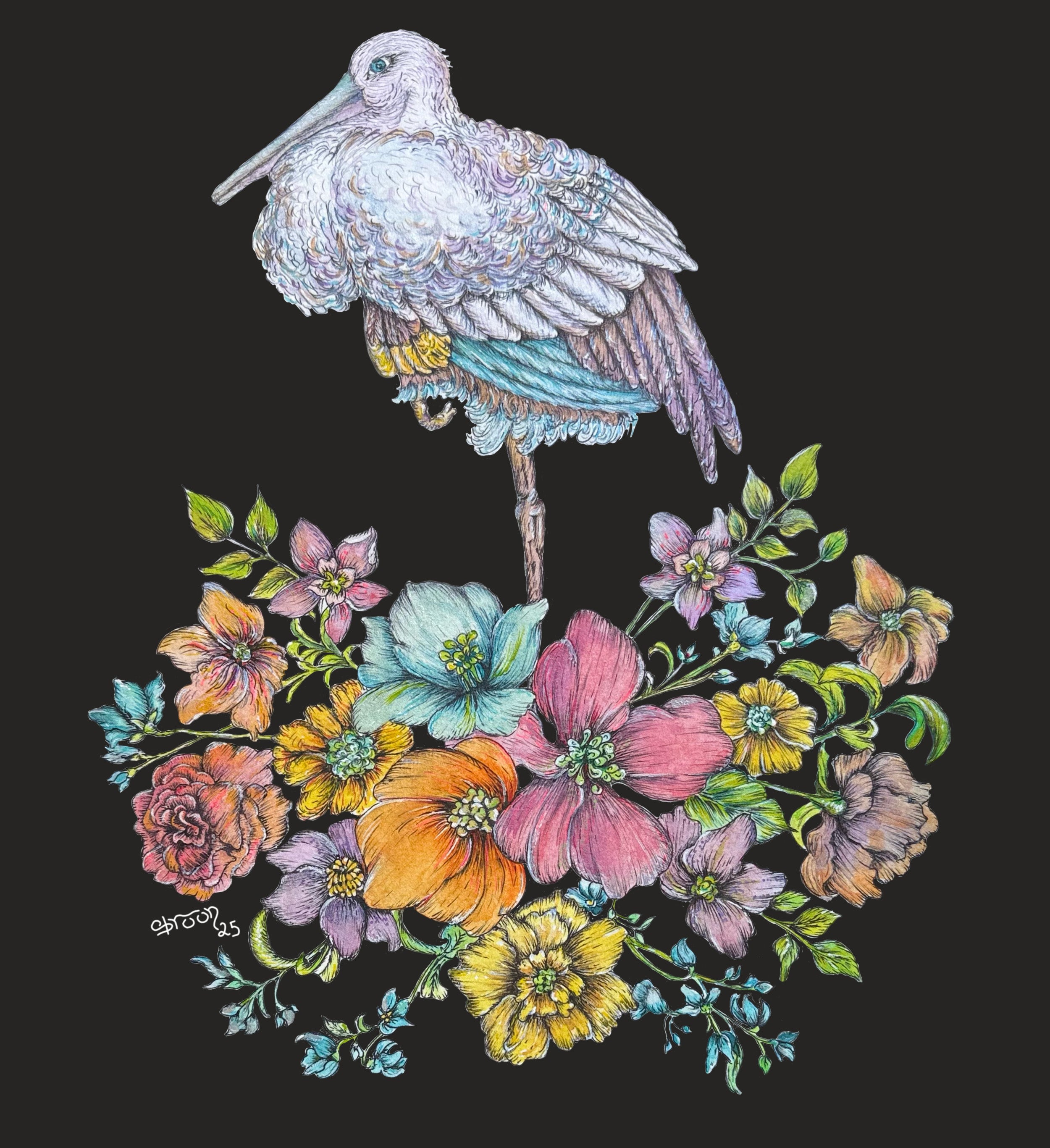 Confidence the bird,  Limited Edition Signed Archival Print