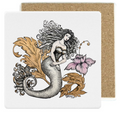 Gold Leaf Mermaid, Edition Mini Art and Coaster