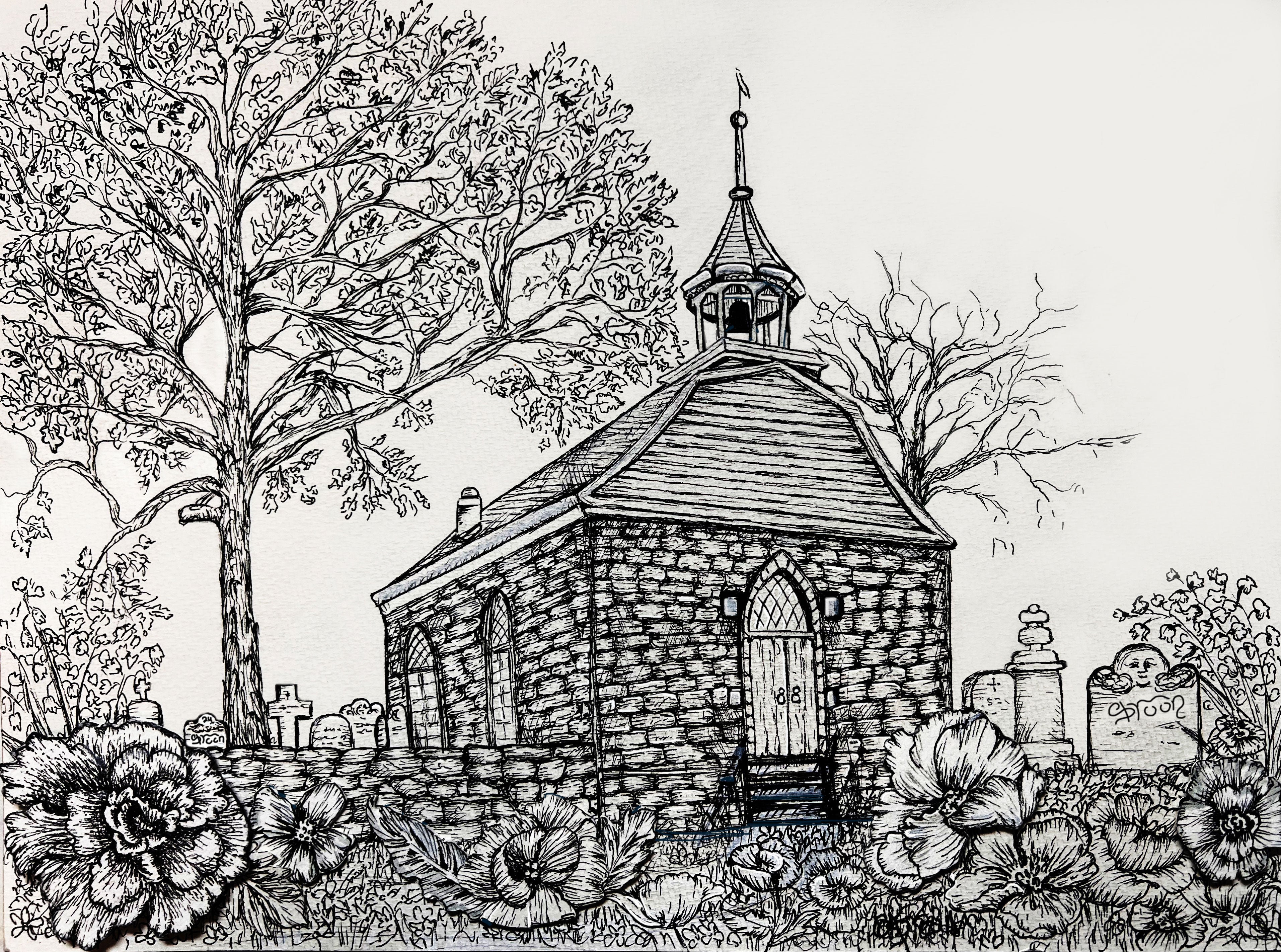 Old Dutch Church, archival limited edition signed print