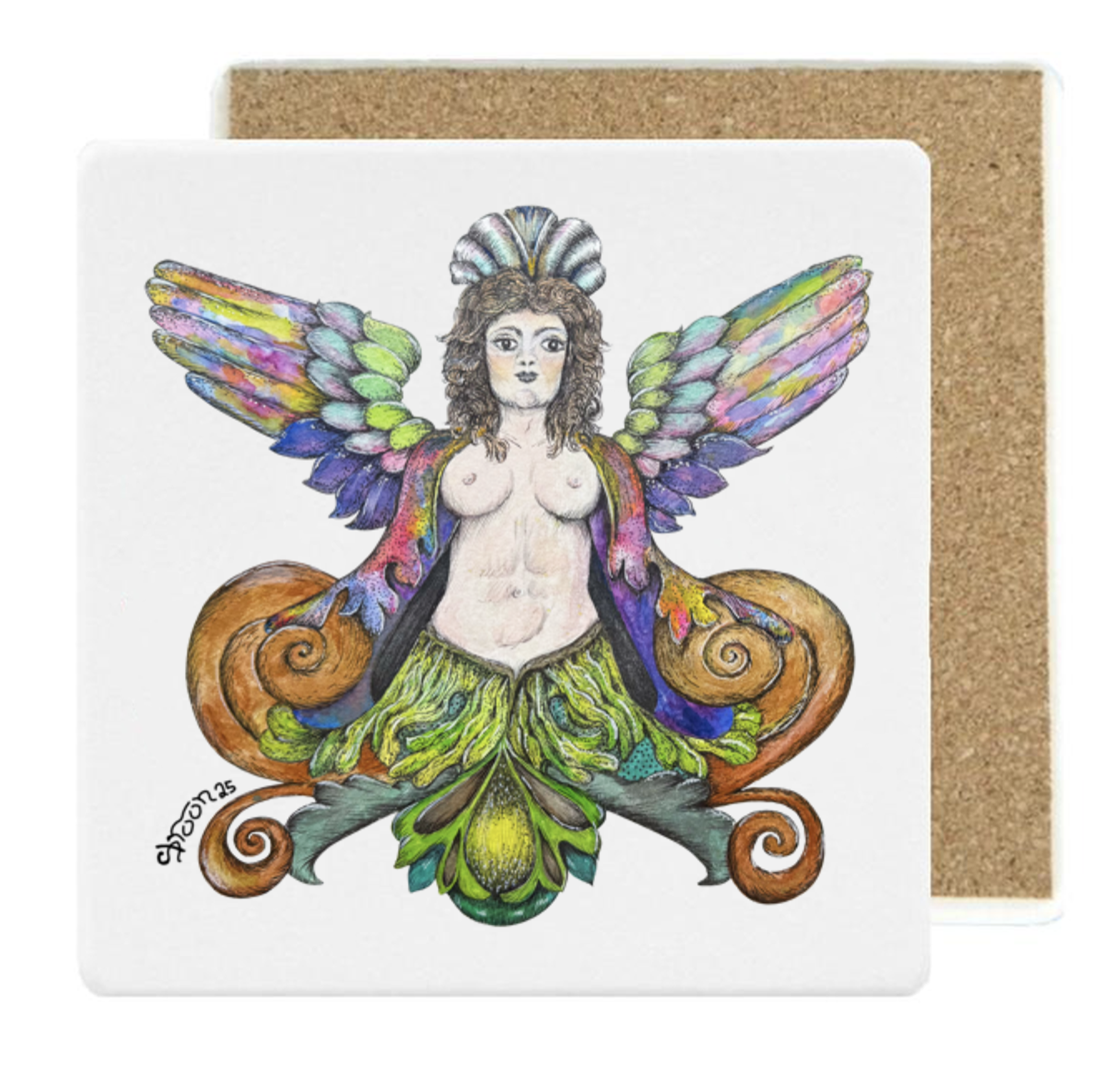 Organ Pipe Lady, Limited edition art coaster