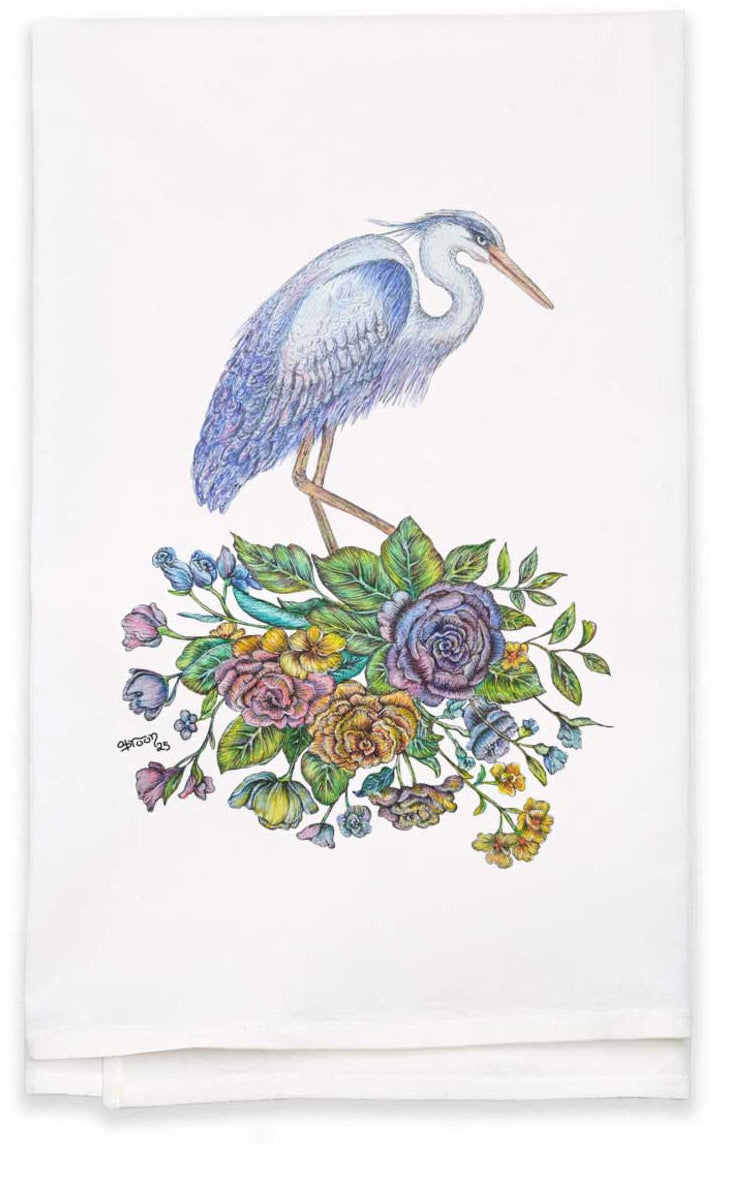 Up to Something illustrated pen and ink 100% cotton tea towel