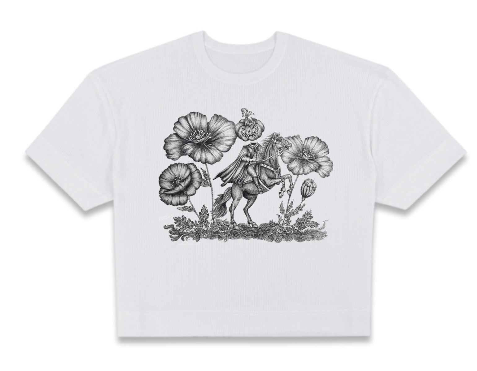 Headless Horseman 100% Cotton Cropped top