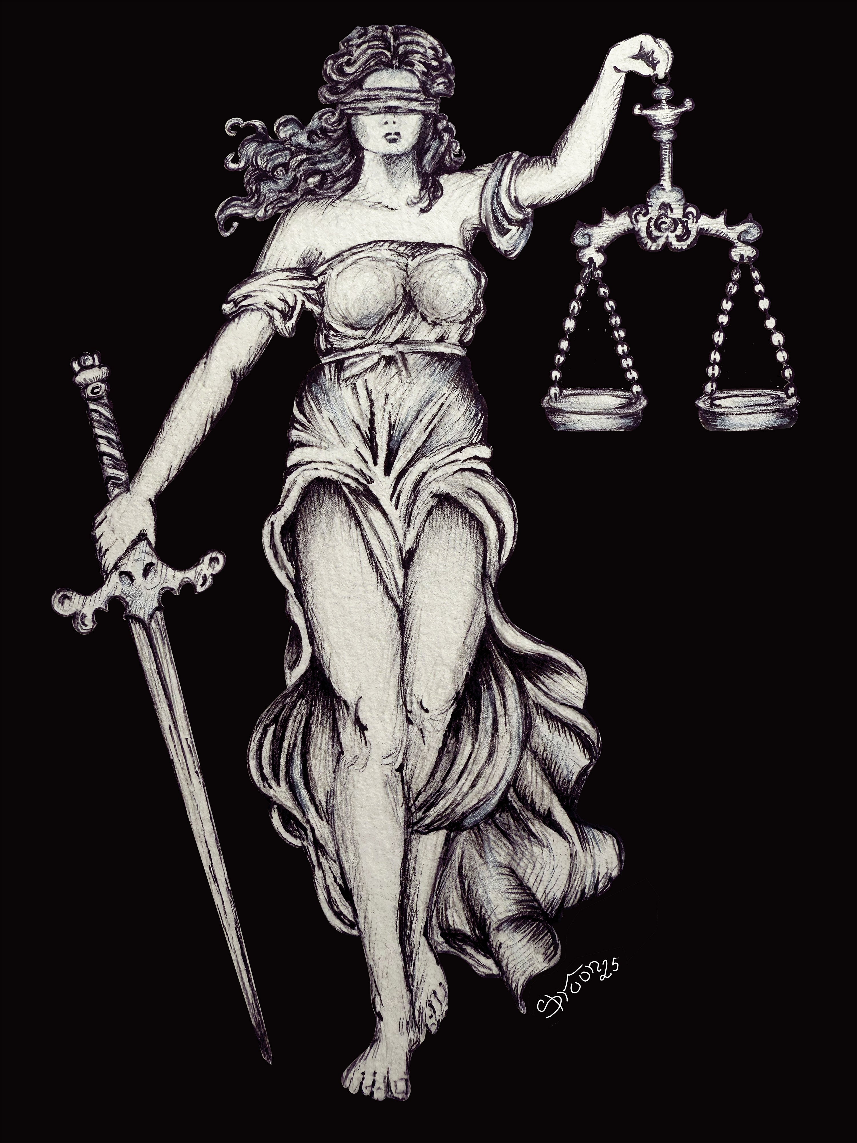 Lady Justice, archival limited edition signed print