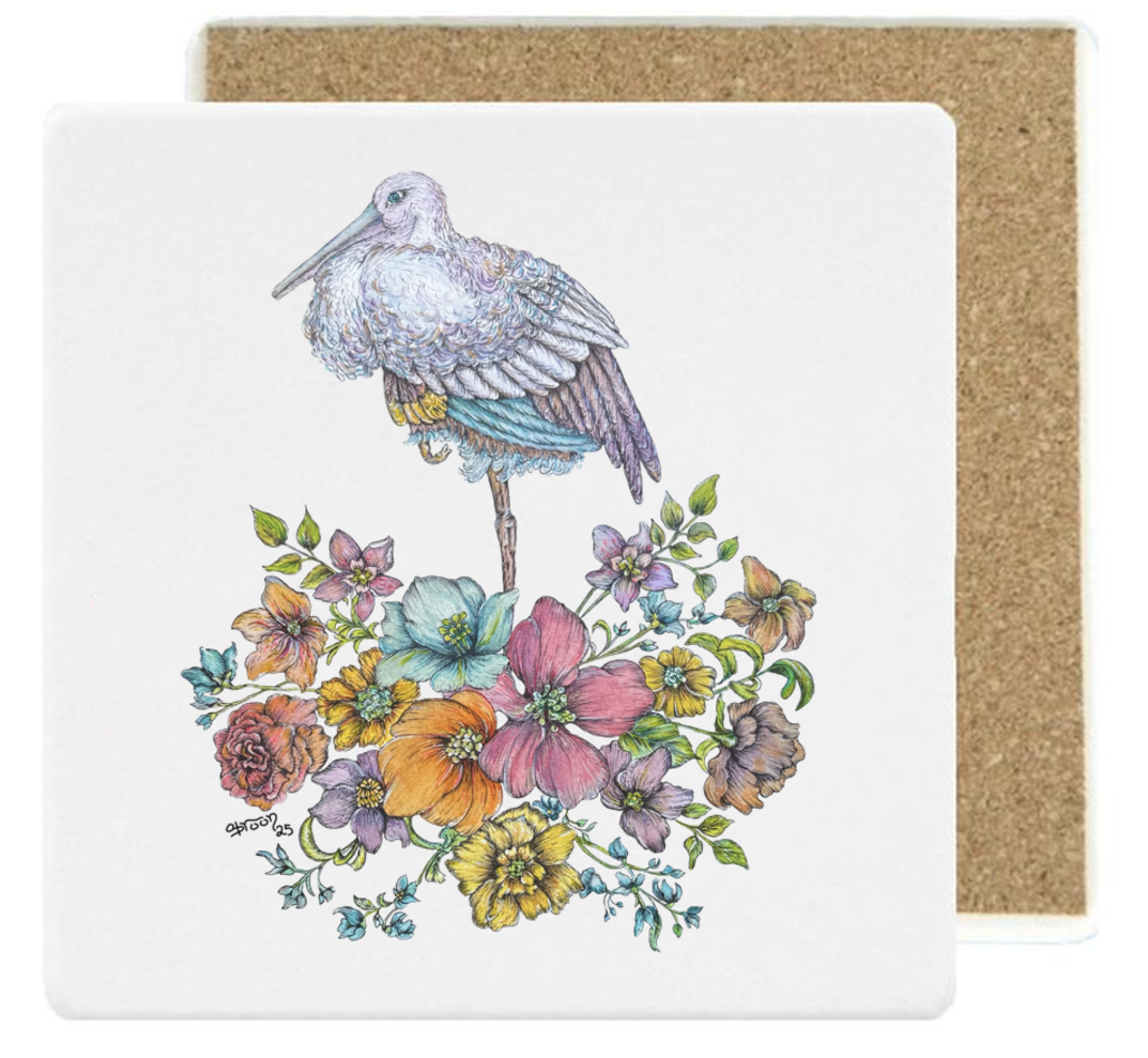 Stone Coaster Limited Edition  Confidence the Crane