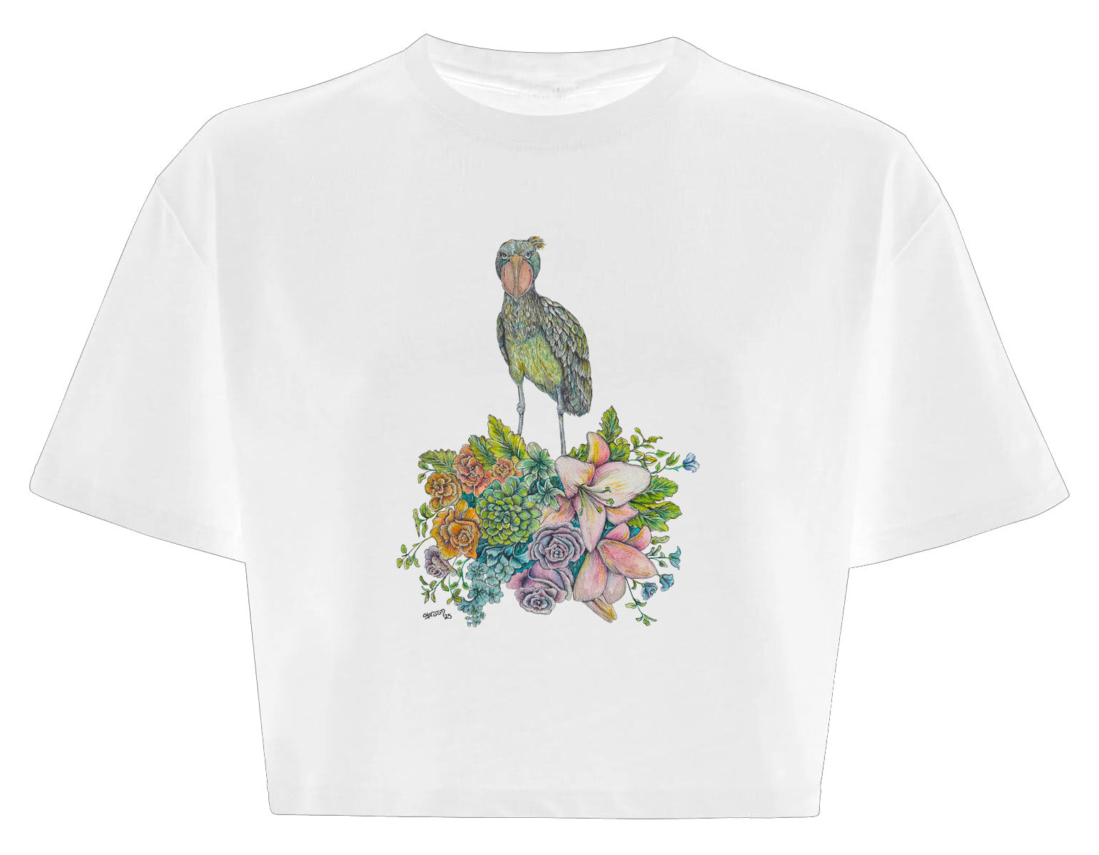 Shoe Bill Stork 100% Cotton Cropped top
